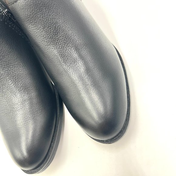 Naturalizer Womens 5.5‎ Zarie Black Leather Low Cut Ankle Boots Booties Shooties - Picture 5 of 14